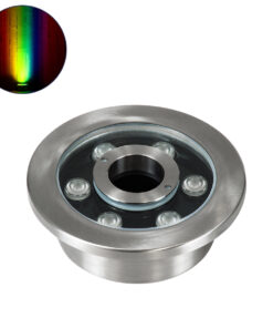 GloboStar® UNDERWATER-DENIS 90437 Υποβρύχιο Χωνευτό Φωτιστικό Σποτ Ειδικό για Σιντριβάνια – Πισίνες – Τζακούζι LED 9W 765lm 30° DC 24V Αδιάβροχο IP68 Φ16.7 x Υ7.5cm RGBW DMX512 – Ανοξείδωτο Ατσάλι SS304 – 3 Years Warranty