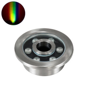 GloboStar® UNDERWATER-DENIS 90437 Υποβρύχιο Χωνευτό Φωτιστικό Σποτ Ειδικό για Σιντριβάνια – Πισίνες – Τζακούζι LED 9W 765lm 30° DC 24V Αδιάβροχο IP68 Φ16.7 x Υ7.5cm RGBW DMX512 – Ανοξείδωτο Ατσάλι SS304 – 3 Years Warranty