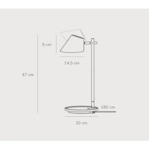 Επιτραπέζιο Φωτιστικό DFTP  Stay LED 14.5W 2700K Γκρι Χρώματος Dimmable – 48185010