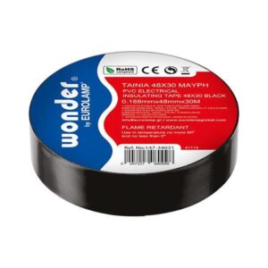 ΤΑΙΝΙΑ 48Χ20 ΜΑΥΡΗ EUROLAMP – 147-34033