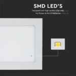 LED Πάνελ Τετράγωνο Χωνευτό 12W V-TAC 3000K – 214866