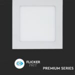 LED Πάνελ Τετράγωνο Χωνευτό 12W V-TAC 3000K – 214866