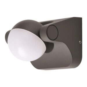 ΑΠΛΙΚΑ ΤΟΙΧΟΥ LED ΜΕ ΠΕΡΙΣΤΡΕΦΟΜΕΝΗ ΒΑΣΗ 8W 114x105x90 3000K IP54 ΓΚΡΙ PRO EUROLAMP 145-20207