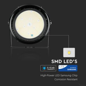 LED Προβολέας 500W V-TAC Samsung Chip Τροφοδοτικό Meanwell Μαύρος 110° Αδιάβροχος IP65 Ψυχρό Λευκό 5000K – 493