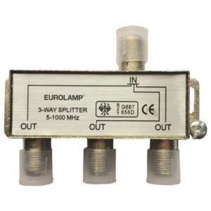 ΔΙΑΚΛΑΔΩΤΗΣ TV ΜΕΤΑΛΛΙΚΟΣ ΤΥΠΟΥ F 1/3 EUROLAMP 147-10121