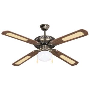 ΑΝΕΜΙΣΤΗΡΑΣ ΟΡΟΦΗΣ ΜΕ 1ΦΩΣ E27 ΚΑΦΕ ΧΡΥΣΟΣ Φ130 70W EUROLAMP 147-29001