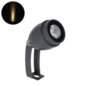 GloboStar® TREELIGHT-TREEGAL 90461 Σποτ Φωτισμού Ειδικό για Φυτά – Δέντρα με Βάση Μπετού & Κορμού LED 3W 330lm 15° DC 24V Αδιάβροχο IP67 Φ5 x Υ14.7cm Θερμό Λευκό 2700K – Γκρι Ανθρακί – 3 Years Warranty