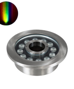 GloboStar® UNDERWATER-DENIS 90440 Υποβρύχιο Χωνευτό Φωτιστικό Σποτ Ειδικό για Σιντριβάνια – Πισίνες – Τζακούζι LED 12W 1020lm 30° DC 24V Αδιάβροχο IP68 Φ19.5 x Υ7.5cm RGBW DMX512 – Ανοξείδωτο Ατσάλι SS304 – 3 Years Warranty