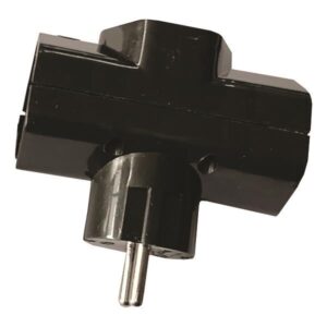 ΣΟΥΚΟ 3 ΕΞΟΔΩΝ ΜΑΥΡΟ (ΣΤΑΥΡΟΣ) ΚΑΘΕΤΟ ΜΕ ΠΡΟΣΤΑΣΙΑ ΕΠΑΦΩΝ EUROLAMP 147-10011