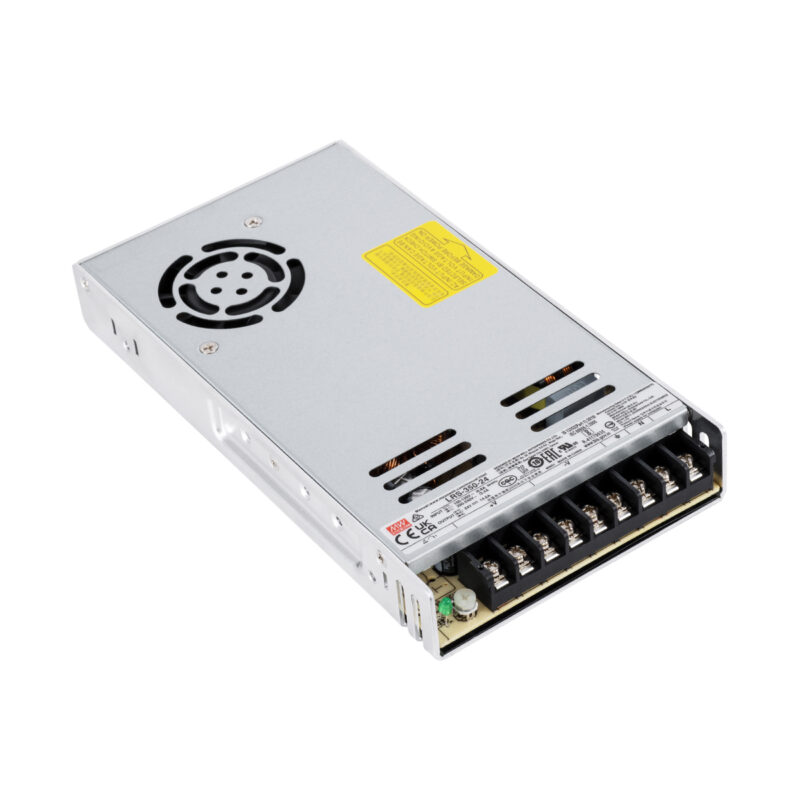GloboStar® LRS-350-24 61531 MEANWELL Ρυθμιζόμενο Μεταλλικό Τροφοδοτικό PELV για Προϊόντα LED 350W 14.6A – AC 220-240V σε DC 24V – Ρυθμιζόμενο από 21.6VDC έως 28.8VDC – IP20 Μ21.5 x Π11.5 x Υ3cm – 3 Years Warranty