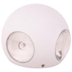 ΦΩΤΙΣΤΙΚΟ ΤΟΙΧΟΥ ΣΤΡΟΓΓΥΛΟ LED 8W Φ100×94 3000K IP65 ΛΕΥΚΟ PLUS EUROLAMP – 145-20226