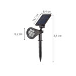 it-Lighting Amistad-Ηλιακό Φωτιστικό LED 2W RGB Μαύρο Χρώμα IP65 (80204910S)