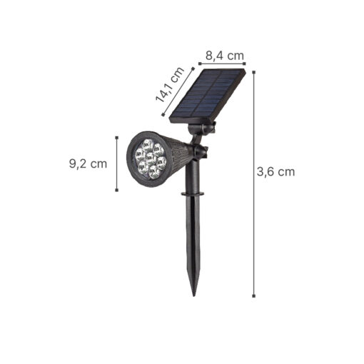 it-Lighting Amistad-Ηλιακό Φωτιστικό LED 2W RGB Μαύρο Χρώμα IP65 (80204910S)