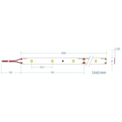 LED Ταινία 7.2W 12V CUBALUX Dimmable 554lm/m Αδιάβροχη IP65 Θερμό 3000K 5 Μέτρα CL50-0012