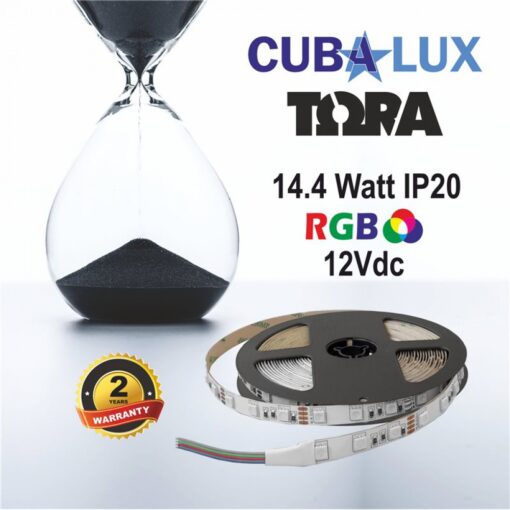 LED Ταινία 14.4W 12V CUBALUX Dimmable 1200lm/m Πολύχρωμη RGB 5 Μέτρα – 50-0032