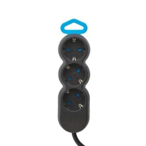 ΠΟΛΥΠΡΙΖΟ 3 ΘΕΣΕΩΝ ΜΕ ΚΑΛΩΔΙΟ ΟΒΑΛ 3X1,5mm 1,5m  ΜΑΥΡΟ ΜΕ ΠΡΟΣΤΑΣΙΑ ΕΠΑΦΩΝ EUROLAMP – 147-62404