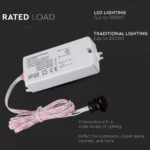 Ανιχνευτής κίνησης χεριού IR Max 300/500W Λευκό V-TAC – 5084