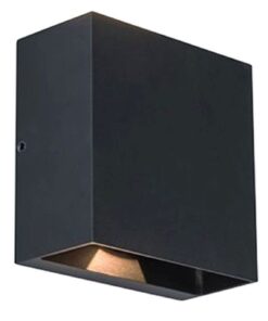 Lutec Gemini Φωτιστικό Τοίχου Εξωτερικού Χώρου σε Μαύρο Χρώμα LED 3000K IP54 – 5104003012