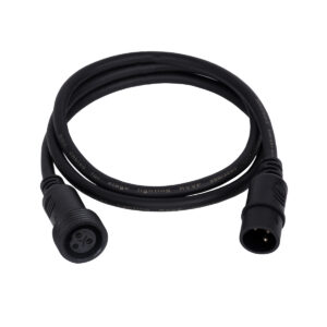 GloboStar® 51171 Καλώδιο 3PIN DMX512 1 Μέτρο από Female XLR σε Male XLR Τερματισμένο Αδιάβροχο IP65 Μ100cm – Μαύρο