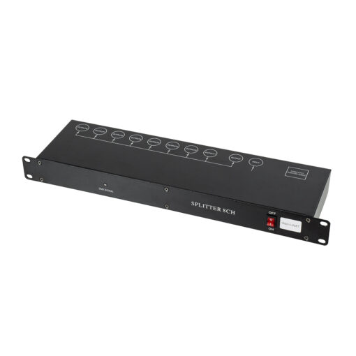 GloboStar® SPLITTER 51178 Διακλαδωτής & Ενισχυτής Σήματος DMX 8 Καναλιών – Rack Mount – AC 220-240V IP20 – Μ48 x Π17 x Υ4.5cm – 2 Χρόνια Εγγύηση