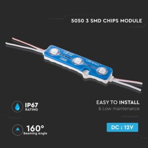 LED Module SMD5050 0.72W/PC IP67  Μπλε V-TAC – 5118