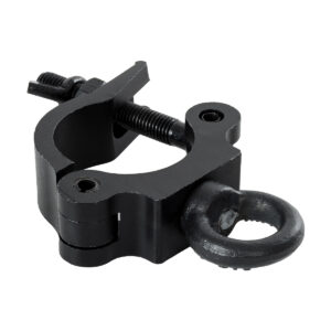 GloboStar® CLAMPS 51182 Επαγγελματικός Γάντζος Hook Αλουμινίου Ύψηλης Αντοχής για Κρέμαση, Στήριξη & Τοποθέτηση Προϊόντων Stage σε Τράσες – Μ16 x Π12 x Υ3cm – Μαύρο