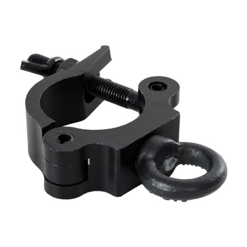 GloboStar® CLAMPS 51182 Επαγγελματικός Γάντζος Hook Αλουμινίου Ύψηλης Αντοχής για Κρέμαση, Στήριξη & Τοποθέτηση Προϊόντων Stage σε Τράσες – Μ16 x Π12 x Υ3cm – Μαύρο