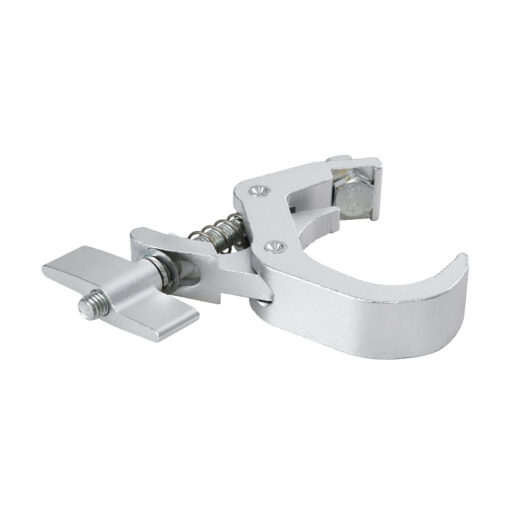 GloboStar® CLAMPS 51184 Επαγγελματικός Γάντζος Hook Αλουμινίου Ύψηλης Αντοχής για Κρέμαση, Στήριξη & Τοποθέτηση Προϊόντων Stage σε Τράσες – Μ16 x Π12 x Υ2.5cm – Χρώμιο