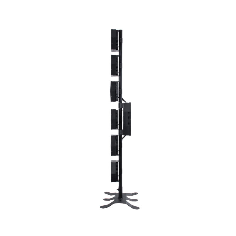 GloboStar® 51194 LINE COLUMN HEXA Επαγγελματικό Φωτιστικό Ειδικών Εφέ DIGITAL MATRIX PIXEL & Blinder – 6 x 100W LED COB Chips Ultra Gold Warm White 2200K & 144 x 0.5W LED SMD5050 Chips RGB – AC 220V-240V DMX512 Display on Body – Μαύρο – Μ40 x Π32 x Υ146.5cm