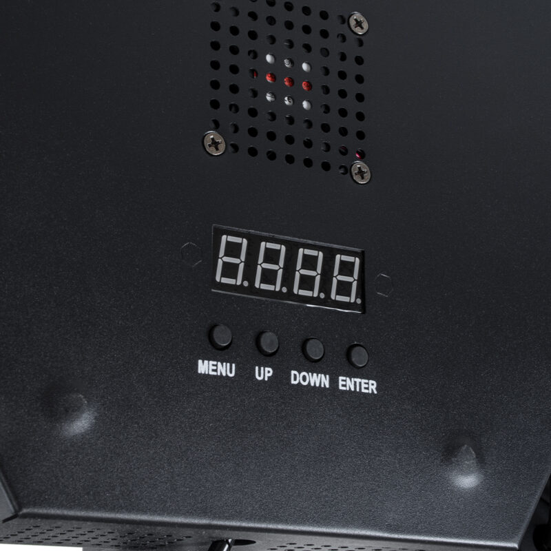 GloboStar® 51196 HALO HEXA Επαγγελματικό Φωτιστικό Ειδικών Εφέ DIGITAL MATRIX PIXEL & Blinder – 7 x 100W LED COB Chips Ultra Gold Warm White 2200K & 168 x 0.5W LED SMD5050 Chips RGB – AC 220V-240V DMX512 Display on Body – Μαύρο – Μ95 x Π17.5 x Υ78.5cm