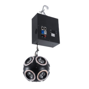 GloboStar® 51197 LIFT BALL Επαγγελματικό Φωτιστικό Ειδικών Εφέ Φ25cm KINETIC BALL MATRIX PIXEL Super BEAM Light CREE LED 4in1 300W – 10 x 20W LED COB Chips RGBW & 10 x 20W LED COB Chips Ultra Gold Warm White 2200K – Μέγιστο Μήκος Ανύψωσης 6 Μέτρα – AC 220V-240V DMX512 Display on Body – Μαύρο – Μ26 x Π6.5 x Υ32cm – 2 Χρόνια Εγγύση