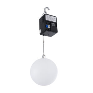GloboStar® 51202 LIFT BALL Επαγγελματικό Φωτιστικό Ειδικών Εφέ Φ30cm KINETIC BALL Light CREE LED 4in1 15W – 15 x 1W LED SMD Chips RGBW – Μέγιστο Μήκος Ανύψωσης 3.5 Μέτρα – AC 220V-240V DMX512 Display on Body – Μαύρο – Μ17 x Π13 x Υ26cm – 2 Χρόνια Εγγύση