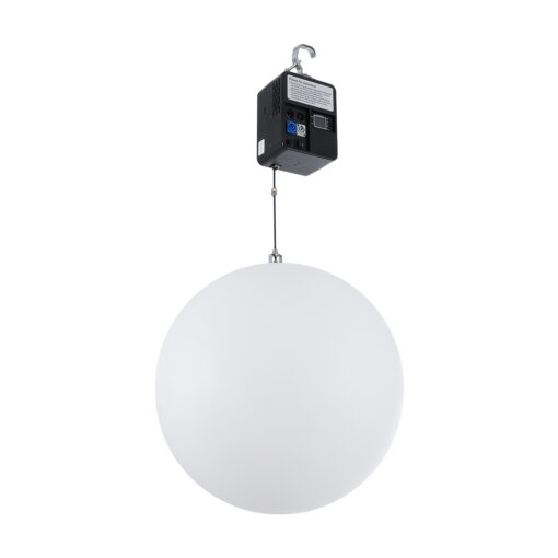 GloboStar® 51203 LIFT BALL Επαγγελματικό Φωτιστικό Ειδικών Εφέ Φ60cm KINETIC BALL Light CREE LED 4in1 15W – 15 x 1W LED SMD Chips RGBW – Μέγιστο Μήκος Ανύψωσης 3.5 Μέτρα – AC 220V-240V DMX512 Display on Body – Μαύρο – Μ17 x Π13 x Υ26cm – 2 Χρόνια Εγγύση
