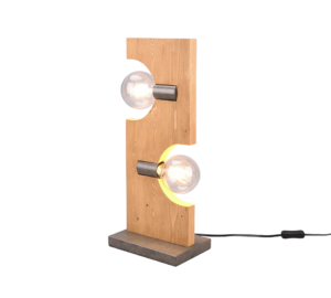 Επιτραπέζιο Φωτιστικό Trio Lighting TAILOR  2x E27 Φυσικό Ξύλο   – 514300230