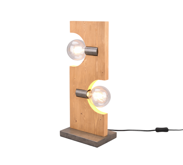 Επιτραπέζιο Φωτιστικό Trio Lighting TAILOR  2x E27 Φυσικό Ξύλο   – 514300230