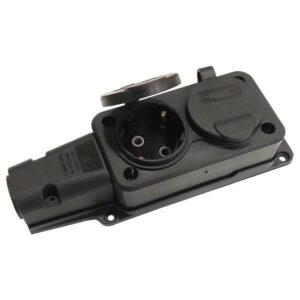 ΠΟΛΥΠΡΙΖΟ ΚΑΟΥΤΣΟΥΚ 2 ΘΕΣΕΩΝ ΣΚΕΤΟ 16A IP54 ΜΑΥΡΟ – 147-16203