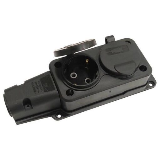 ΠΟΛΥΠΡΙΖΟ ΚΑΟΥΤΣΟΥΚ 2 ΘΕΣΕΩΝ ΣΚΕΤΟ 16A IP54 ΜΑΥΡΟ – 147-16203