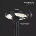 Φωτιστικό για κολώνα Κήπου LED 10W 4000K Μαύρου Χρώματος με Αισθητήρα RF και Χειριστήριο IP65 V-TAC – 5152