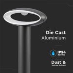 LED Επιδαπέδιο Φωτιστικό 9W V-TAC 30cm Αδιάβροχο IP54 Γκρι Αλουμίνιο Θερμό 3000K – 5154