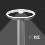 LED Επιδαπέδιο Φωτιστικό 9W V-TAC 30cm Αδιάβροχο IP54 Γκρι Αλουμίνιο Θερμό 3000K – 5154