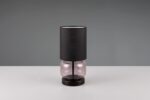 Πορτατίφ Trio Lighting 1x E27 Φιμέ Γυαλί Μαύρο Αμπαζουρ – 517800154