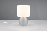 Πορτατίφ Trio Lighting 1x E14 Γκρι Γυαλί με Λευκό Αμπαζούρ – 517900111