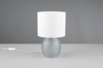 Πορτατίφ Trio Lighting 1x E14 Γκρι Γυαλί με Λευκό Αμπαζούρ – 517900111
