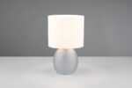 Πορτατίφ Trio Lighting 1x E14 Γκρι Γυαλί με Λευκό Αμπαζούρ – 517900111