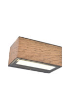 Lutec Gemini Επιτοίχιο Φωτιστικό Εξωτερικού Χώρου Wood Effect Σκούρο Γκρι LED 10,5W 500lm 4000K IP54 – 5189135118