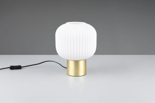 Πορτατιφ Ματ Ορείχαλκος & Οπαλ Γυαλί DIVA 1xE27 Trio Lighting – 519800108