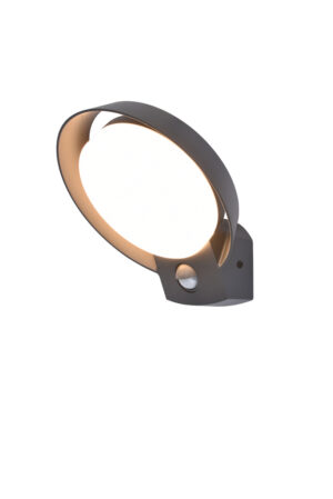 Lutec Polo Επιτοίχιο Φωτιστικό Εξωτερικού Χώρου με Ανιχνευτή Κίνησης Σκούρο Γκρι LED 16.1W 1000lm 3000K IP54 Dimmable – 5205702118