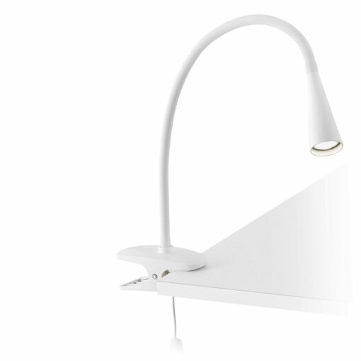 LENA WHITE CLIP LAMP LED 5W 4000K FARO – 52059
