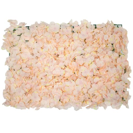 GloboStar® 78327 Συνθετικό Πάνελ Φυλλωσιάς – Κάθετος Κήπος Άγρια Ορτανσία Σομόν Μ60 x Υ40 x Π5cm