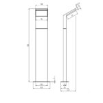 Φωτιστικό Δαπέδου Trio Lighting LED 9W  Ανθρακί Αλουμίνιο 900lm 3000K IP54 521160142